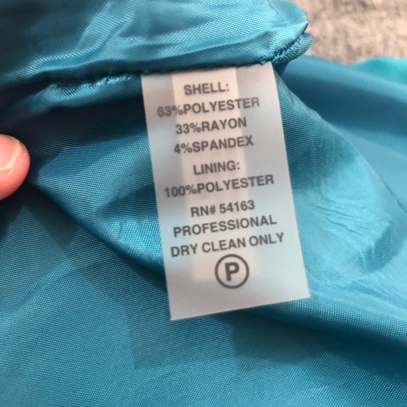 Calvin Klein Teal Starburst Sheath Dress Sz 8 - Picture 10 of 11